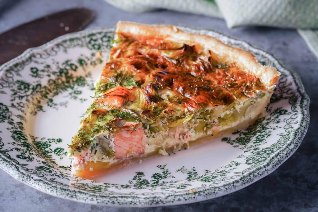 Quiche au saumon frais et aux poireaux La Cuisine de Géraldine