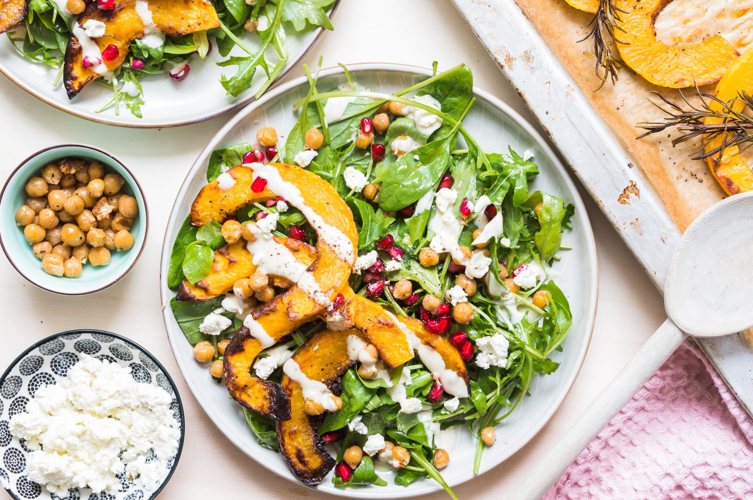 Butternut Squash Salad with Chickpeas and Feta