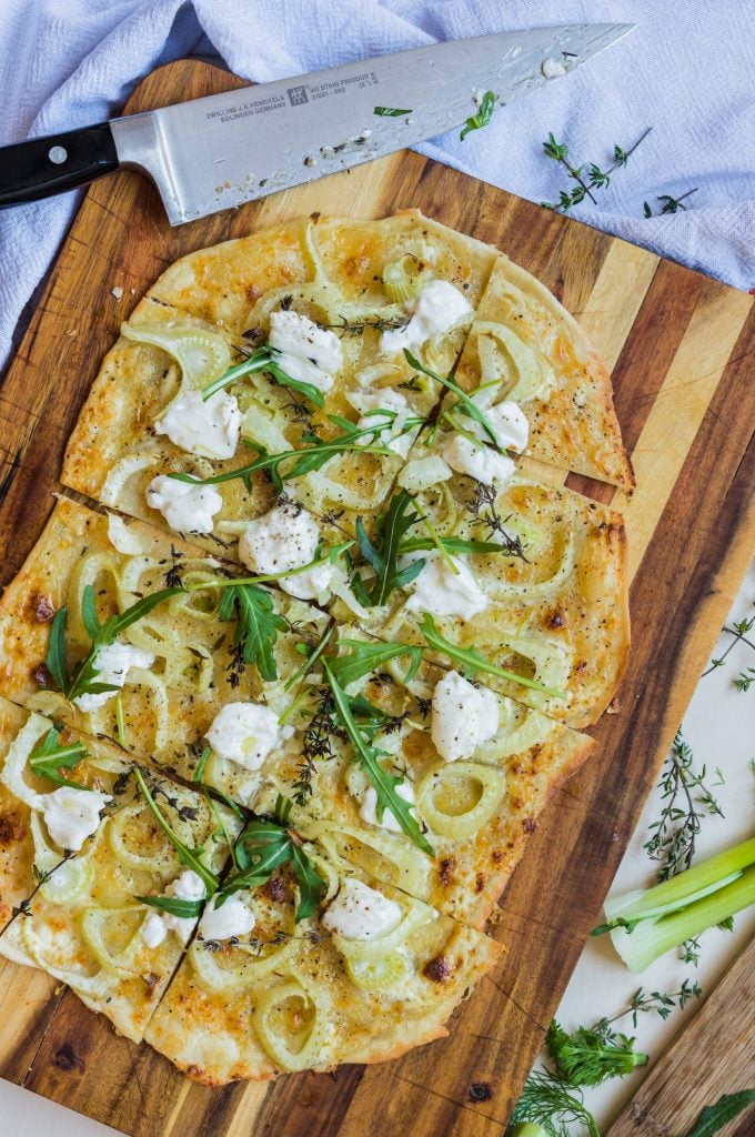 Tarte Flambée Végétarienne au Fenouil