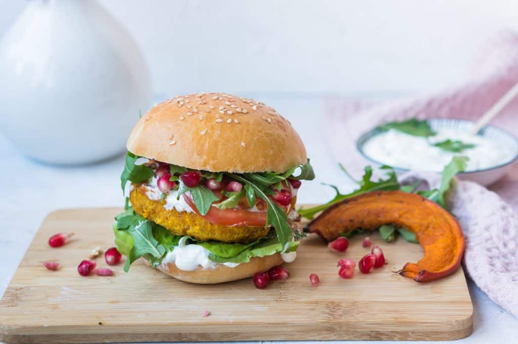 Vegetarian Burger with Pumpkin