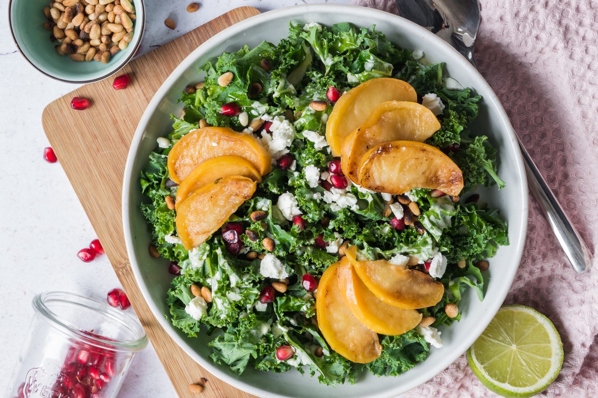 Grünkohlsalat mit Apfel und Feta | La Cuisine de Géraldine