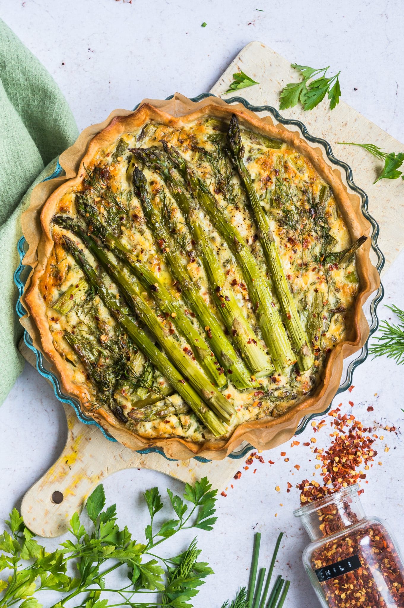 Quiche Aux Asperges Vertes Et Chèvre Frais | La Cuisine De Géraldine