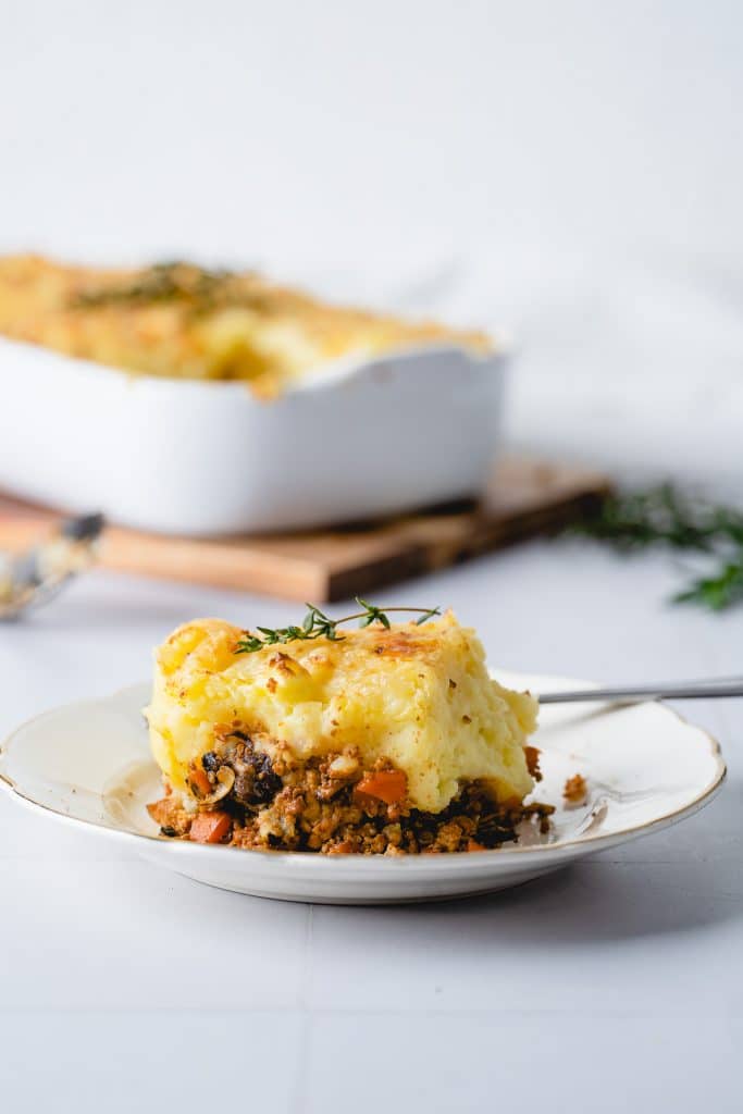 Vegetarischer Hachi Parmentier (vegane Option)