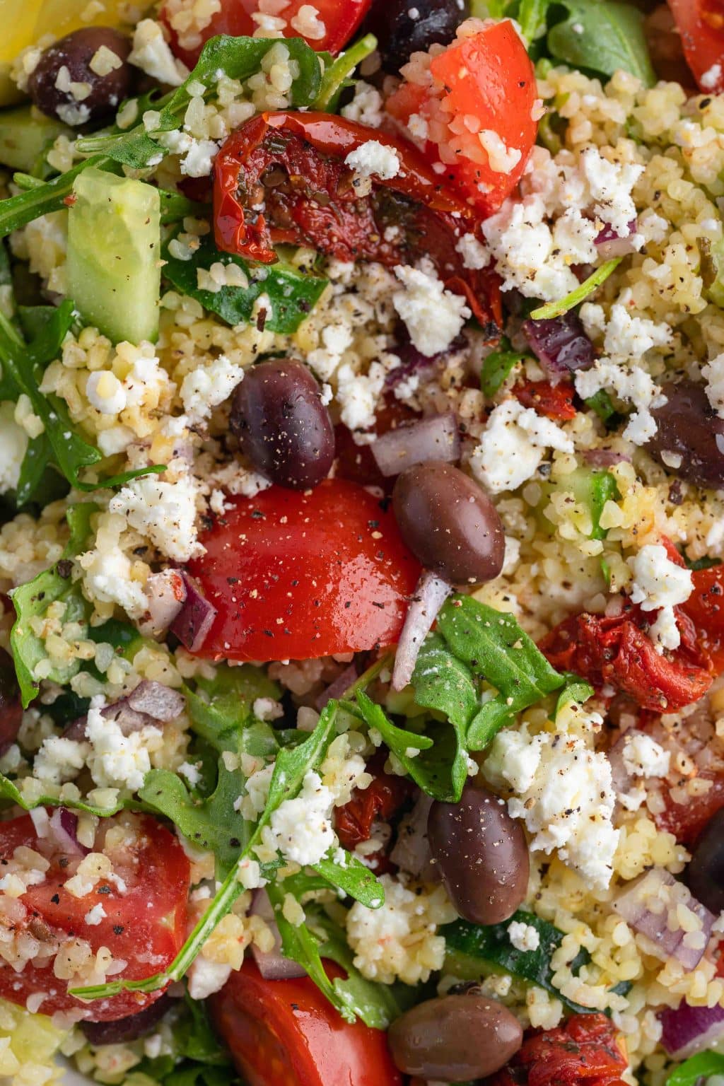 Bulgursalat mit Feta und getrockneten Tomaten | La Cuisine de Géraldine