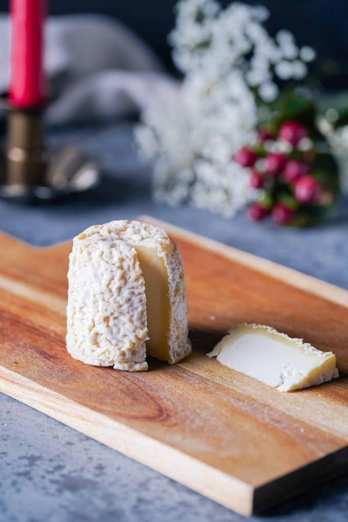 Zoom sur un fromage de chèvre Chabichou du Poitou AOP