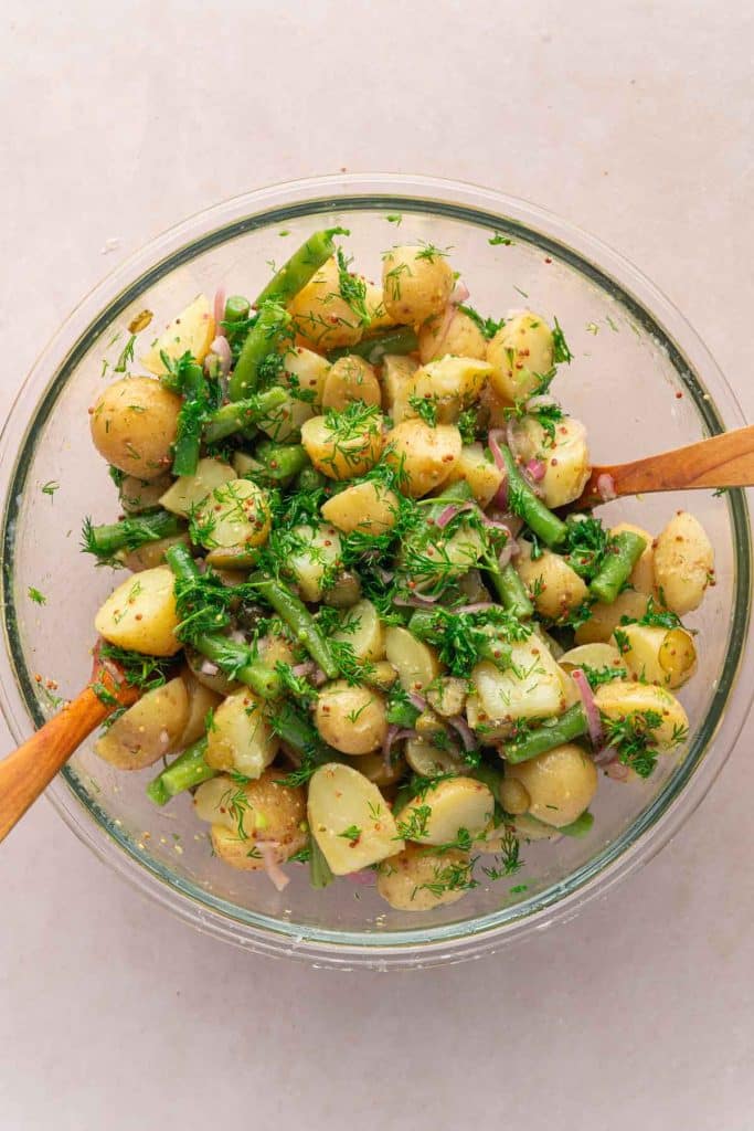Salade de pommes de terre et haricot vert
